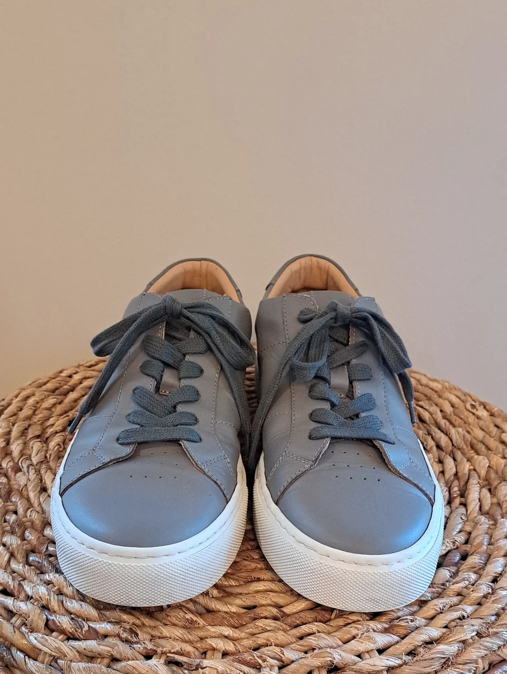 GREATS Brooklyn Mens Royale Grey Leather Athleisure/Business Casual Sneakers 8.5